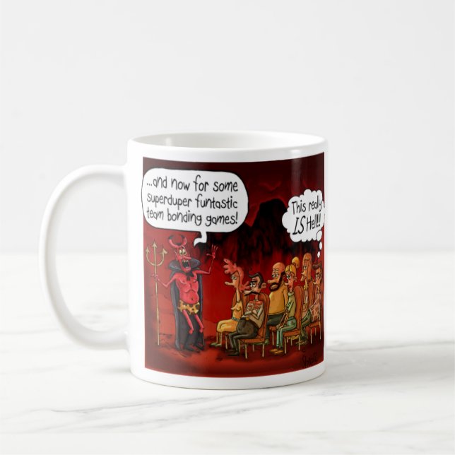 VERKLIGEN ÄR HELL FUNNY GIFT KAFFEMUGG (Vänster)