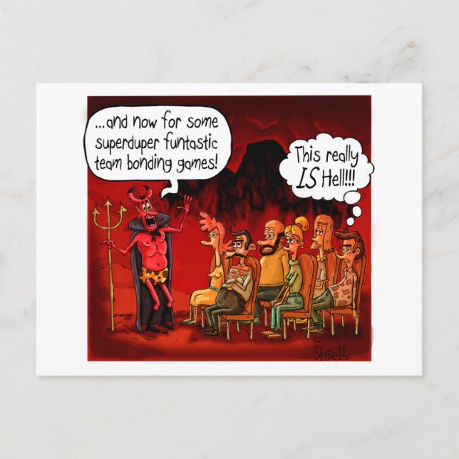 VERKLIGEN ÄR HELL FUNNY GIFT VYKORT (Framsida)