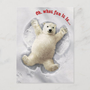 Verkligen Big Snö Angel Inbjudan Vykort