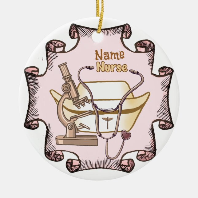 Verkligen coola sjuksköterska julgransprydnad keramik (Framsidan)