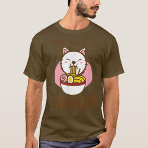 Verkligen Kärlek Ramen Anime Kawaii Ramen Noodles T Shirt