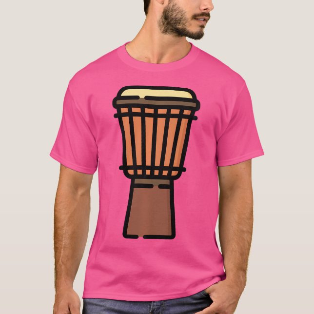 Verkligen som Djembe African Drums T Shirt (Framsida)