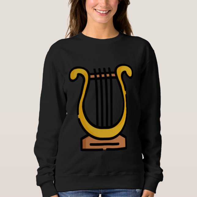 Verkligen som Lyre Stringed Instrument T Shirt (Framsida)