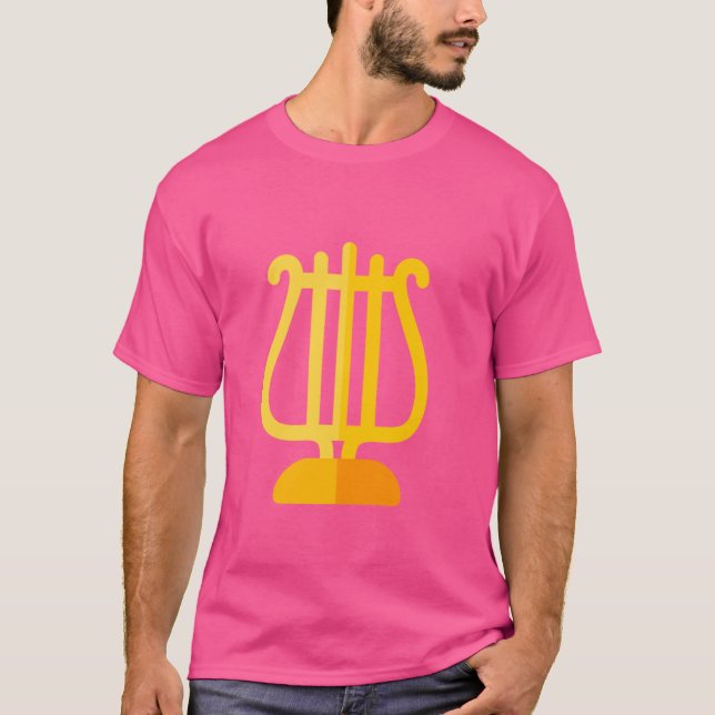 Verkligen som Lyre Stringed Instrument T Shirt (Framsida)