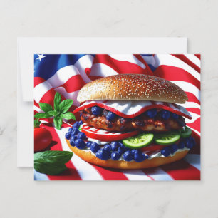 Verkligen Tasty American Burger Vykort