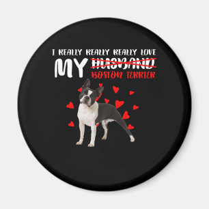 Verkligen Verkligen Kärlek My Boston Terrier Verkl Magnet