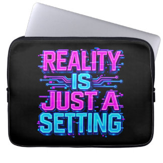 Verkligheten Är Bara En Inställning Cyberpunk Neon Laptop Fodral