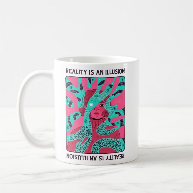 Verkligheten är en illusion kaffemugg (Vänster)