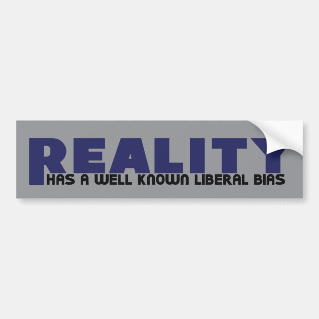 Verkligheten har en välkänd liberal bias bildekal (Framsidan)