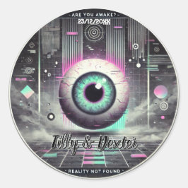 👁️ "Verkligheten hittades inte" Weirdcore-👁️ Runt Klistermärke