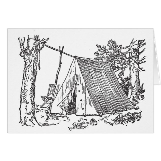 Verkligt campa hälsningskort (Framsidan Horizontal)