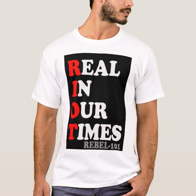 Verkligt i vår tidutslagsplats tee shirt (Framsida)