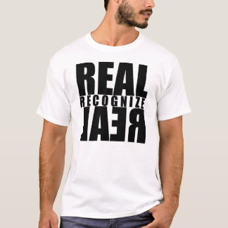 Verkligt känn igen den verkliga vitutslagsplatsen tee shirt