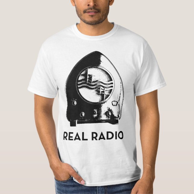 Verkligt radiosände t-skjortan [tända], tee (Framsida)