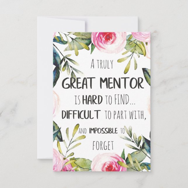 Verkligt Stor mentor Gåva Mentor Tacksamhet Citat (Framsida)
