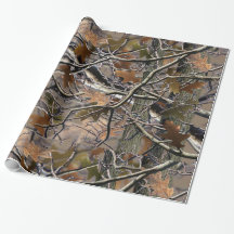 Verkligt Träd Kant Camo Wrapping Papper
