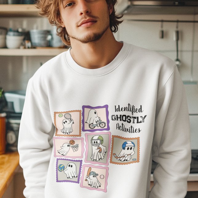 Verksamhet - Fysiskt aktivt Spöken Lång Ärmad Tröja (This item is for display purposes only to illustrate the design element. )