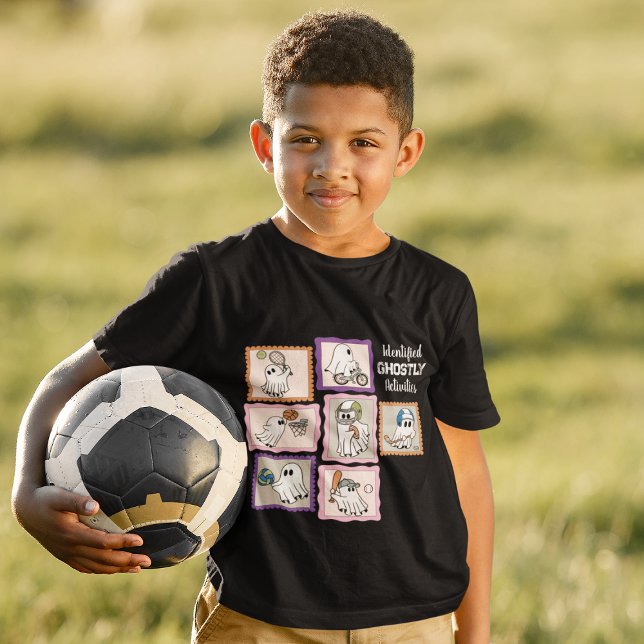 Verksamhet - Fysiskt aktivt Spöken T Shirt (This item is for display purposes only to illustrate the design element. )