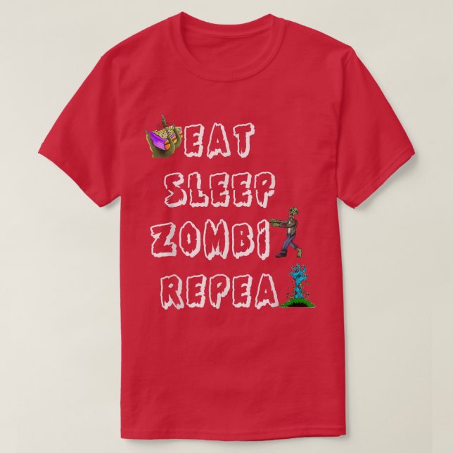 Verksamhet Halloween Helgdag Eat No Ssov Zombie R T Shirt (Design framsida)