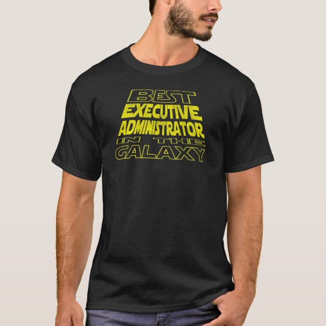 Verksamhetsadministratör  Rymdbaksidesdesign T Shirt (Framsida)