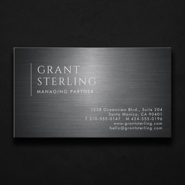Verksamhetsledande partner Metallic Professional Visitkort (Skapare uppladdad)