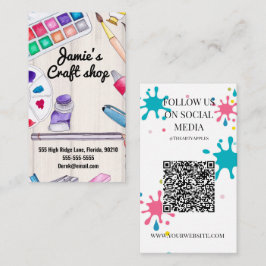 verkstad för målning av konstverksverkare, barn visitkort