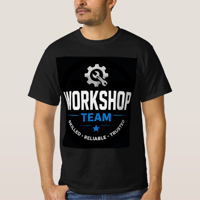 ⚙️ Verkstadsteam Modern Garage⚙️ T Shirt (Framsida)