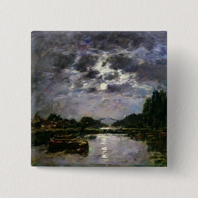 Verkställa av månen, 1891 (olja på kanfas) knapp (Framsida)