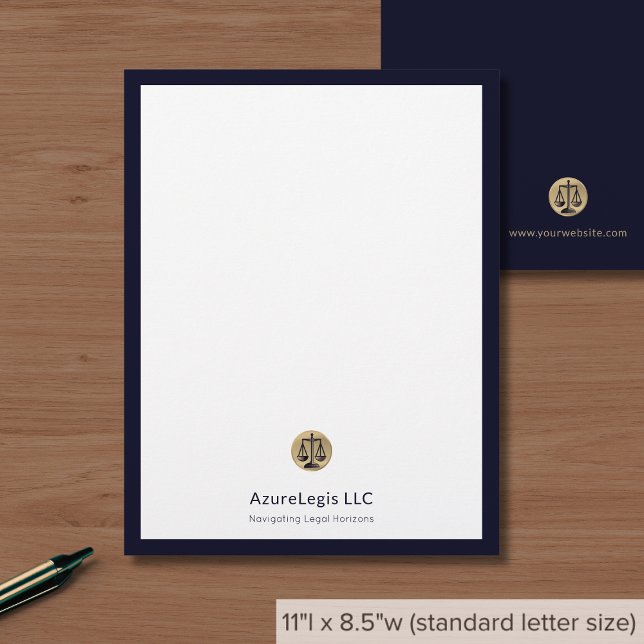 Verkställande advokatfirman Letterhead med Justice Brevhuvud (Skapare uppladdad)
