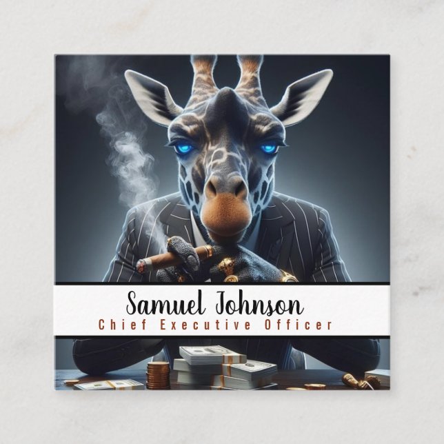 Verkställande direktör för ekonomichef fyrkantigt visitkort (Framsida)