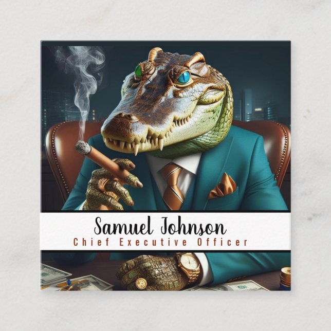 Verkställande direktör för ekonomichef fyrkantigt visitkort (Framsida)