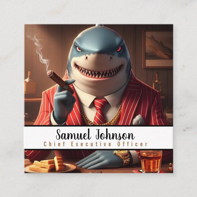 Verkställande direktör för ekonomichef fyrkantigt visitkort (Framsida)