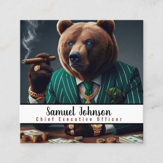 Verkställande direktör för ekonomichef fyrkantigt visitkort (Framsida)