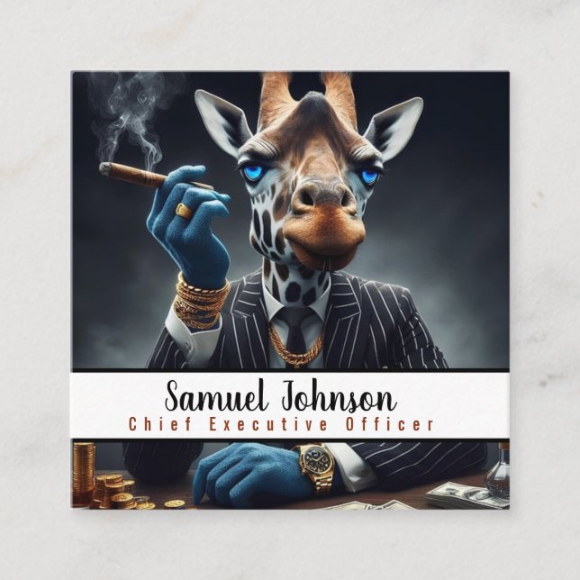 Verkställande direktör för ekonomichef fyrkantigt visitkort (Framsida)