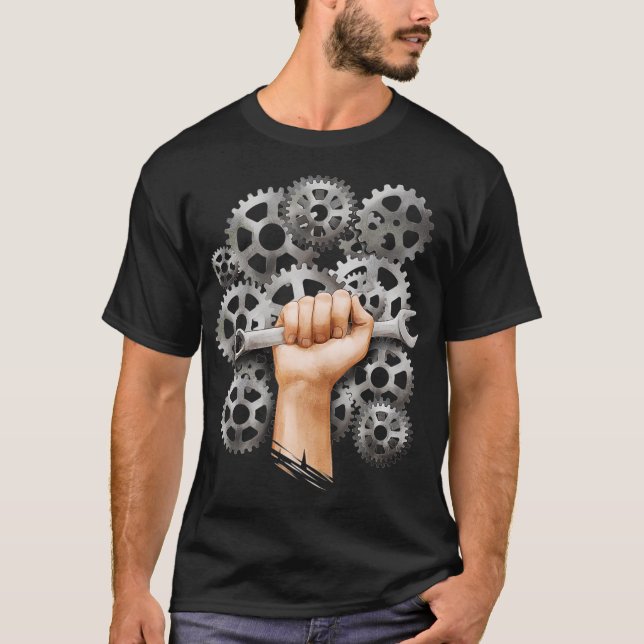 Verkställande maskerings- och maskinister t shirt (Framsida)