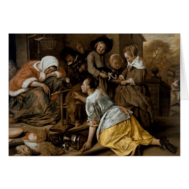 Verkställer av Intemperance, c.1663-65 Hälsningskort (Framsidan Horizontal)