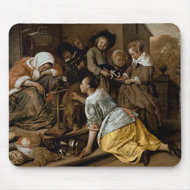 Verkställer av Intemperance, c.1663-65 Musmatta (Framsidan)