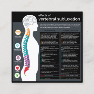 Verkställer av Vertebral Subluxationkiropraktor Fyrkantigt Visitkort