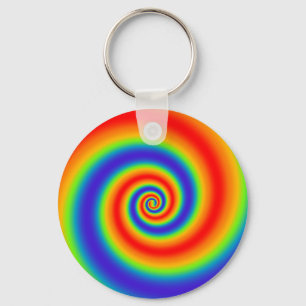 Verkställer färgrik spiral för den original- nyckelring