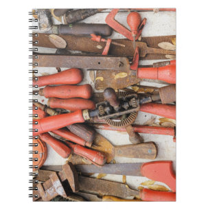 Verktyg Antique Rustic Red Man Verktyg Anteckningsbok