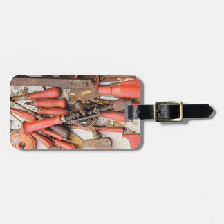 Verktyg Antique Rustic Red Man Verktyg Bagagebricka