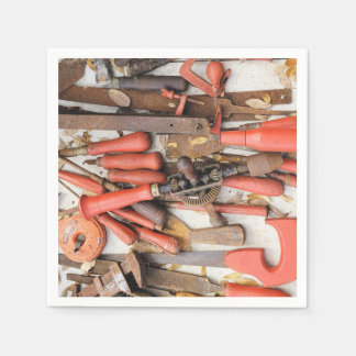 Verktyg Antique Rustic Red Man Verktyg Pappersservett