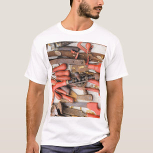 Verktyg Antique Rustic Red Man Verktyg T Shirt