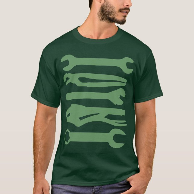 Verktyg - arméns Grönt T-shirt (Framsida)