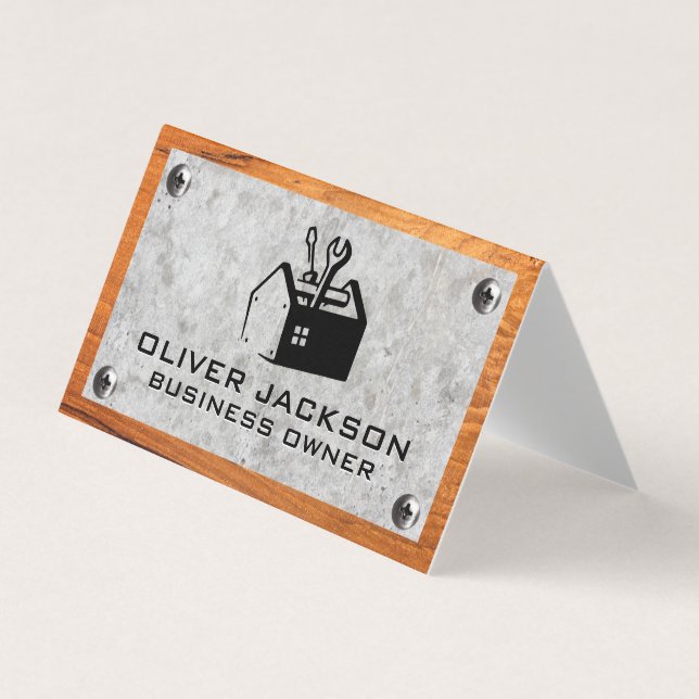 Verktyg | Betesved och Metall Screws Visitkort (Framsida)