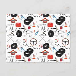 Verktyg för bilmekanik helg vykort