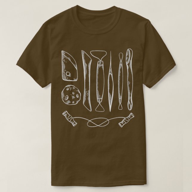 Verktyg för Clay Ceramics Artist T Shirt (Design framsida)