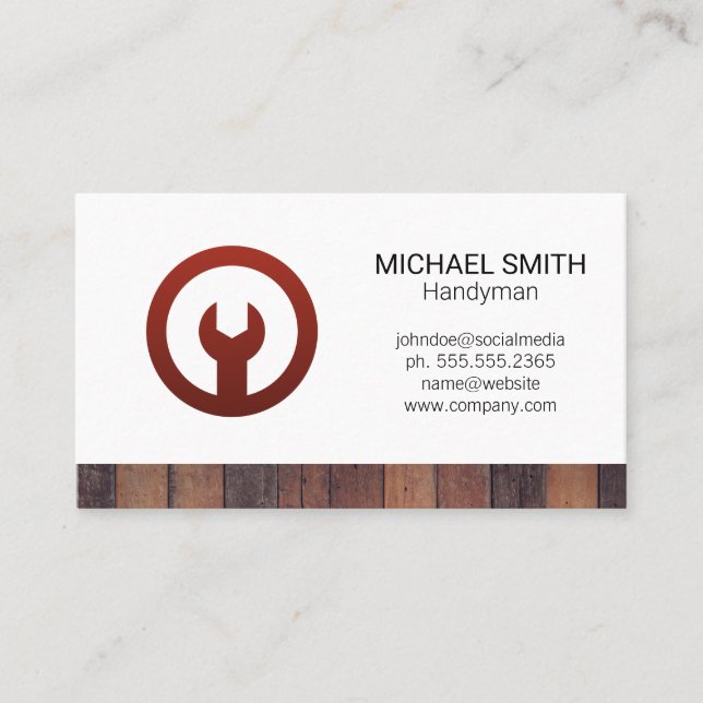 Verktyg för maskinvaruservice | Byggnadsverk Visitkort (Framsida)