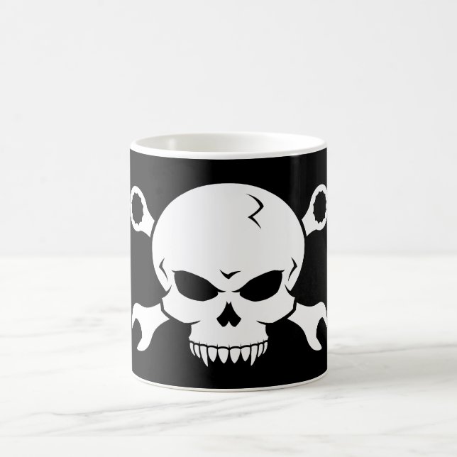 Verktyg för skalle "n" - skruva pirat 2 (vit) kaffemugg (Center)