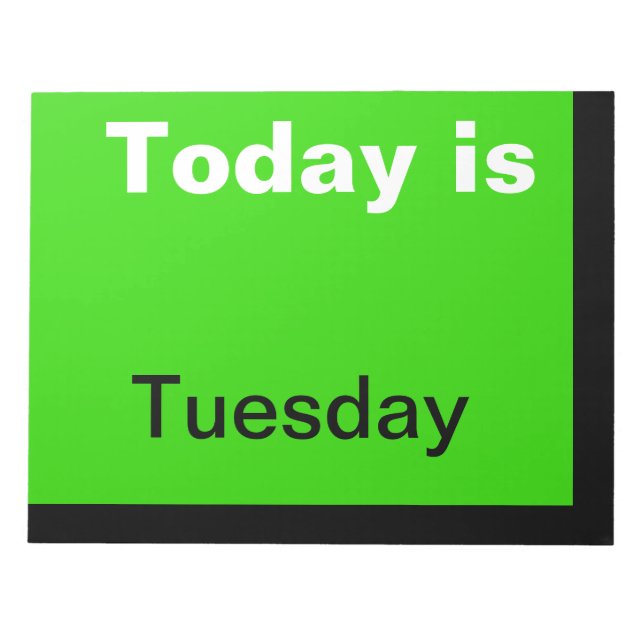 Verktyg för Visual Calendar-veckodag Anteckningsblock (Framsida)